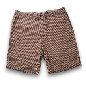 Tommy Bahama Paradise Nation Mens 36 Gingham Check Shorts Red White Cotton